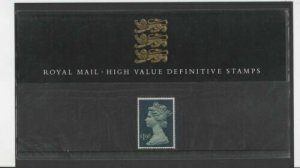 1987 Machin High Value £1.60 Definitive Presentation Pack no 14 Cat £22 U/M