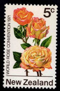 New Zealand Scott 485 MH* Rose flower stamp