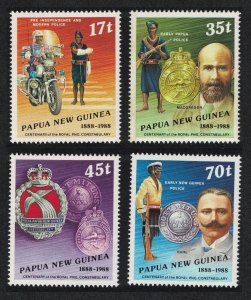 Papua NG Police Services Centenary of Constabulary 4v 1988 MNH SC#691-694