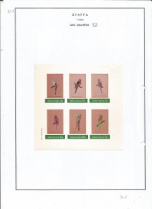 STAFFA - 1982 - Birds - Sheet - Mint Light Hinged - Private Issue