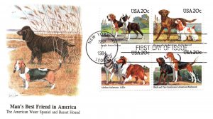 US FIRST DAY COVER SET OF 5 DIFFERENT CACHETS DOGS IN AMERICA SERIES 1984