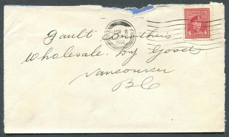 CANADA WWII BLACK OUT CANCEL COVER PRINCE RUPERT