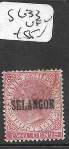 MALAYA SELANGOR (P0712B) QV 2C  SG33   VFU  RED CANCEL 