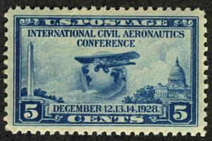 US #650 SCV $40 5c Aeronautics, SUPERB mint never hinged, SELECT MINT NH STAM...