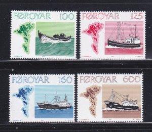 Faroe Islands 24-27 Set MNH Ships, Boats (D)