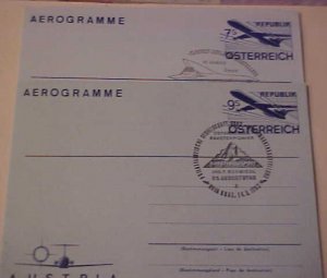 AUSTRIA  AIR LETTER ROCKET & AIR LETTER CONCORDE 1976