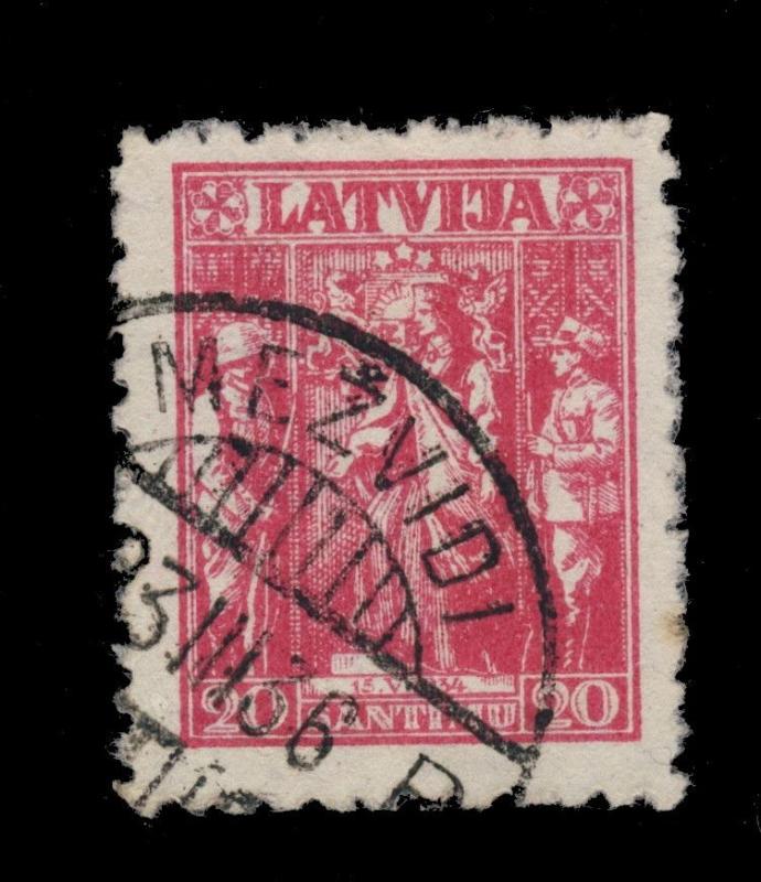 LATVIA - 1936 - MiNr.235 20S LILAC-ROSE CANCELED MEZVIDI