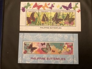 ICOLLECTZONE  Philippines 2238-2239 Butterflies VF NH