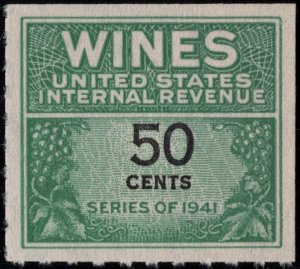 RE139 50¢ Wine Revenue Stamp (1942) NGAI/NH