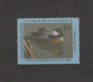 JDS2 - Junior Duck Stamp. Single. MNH. OG.  #02 JDS2a