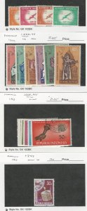 Indonesia, Postage Stamp, #502-5, 544-49, 777 Mint Hinged, 608-15 Used