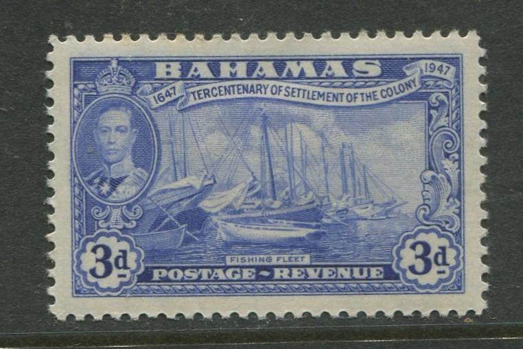 Bahamas - Scott 137 - KGVI Definitive Issue-1948- MLH -Single 3d Stamp