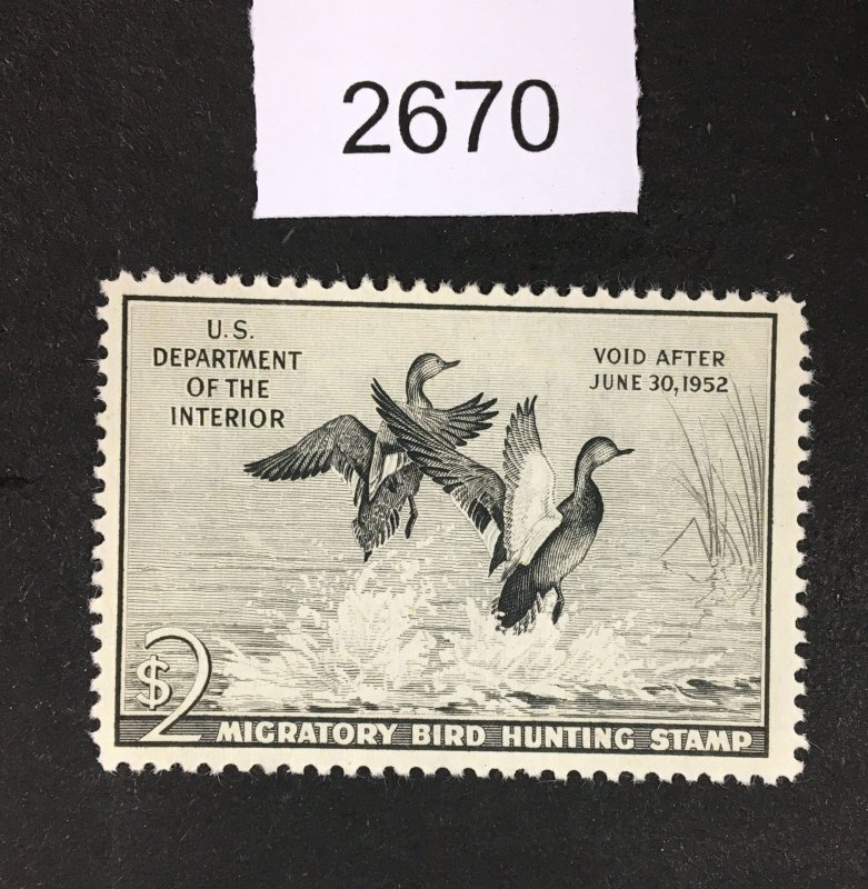 MOMEN: US STAMPS # RW18 DUCK MINT OG H VF+ LOT #G 2670