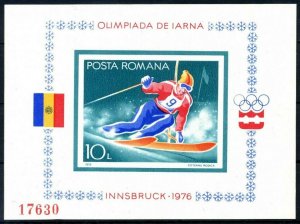 1976 Romania 3319/B129b 1976 Olympic Games in Innsbruck 85,00 €
