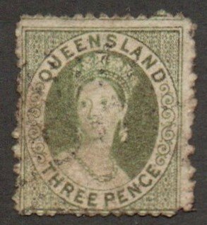 Queensland 20 Wmk. 5. Used