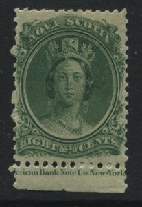 Nova Scotia 1860 8 1/2 cents mint o.g. hinged