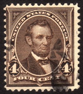 1895, US 4c, Lincoln, Used, Sc 269