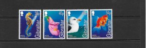 FISH - GIBRALTAR #871-874  EUROPA 2001  MNH