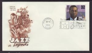US John Coltrane 1995 Artcraft U/A FDC BIN