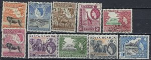 Kenya UT 107-16 Used 1954-59 Part Set (ak2584)