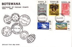 Botswana - 1985 Centenary of Bechuanaland Stamps FDC