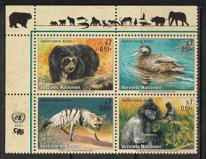 2001 UN-Vienna - Sc 287a - MNH VF - PB UL - Endangered species