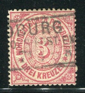 GERMANY; NORTHERN STATES 1860s classic early issue used 3k. value