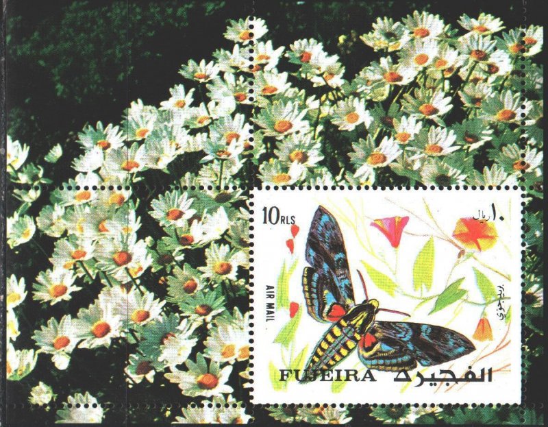 Fujairah. 1972. bl134a. Butterflies. MNH. 