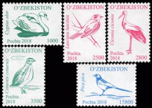 2018    Uzbekistan     1288-92    Definitive Issue. Birds