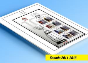 COLOR PRINTED CANADA 2011-2013 STAMP ALBUM PAGES (62 illustrated pages)