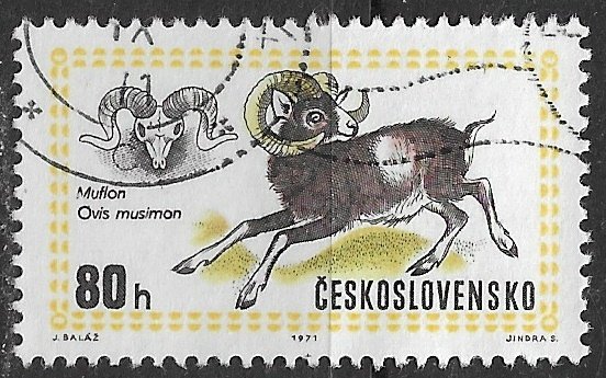 Czechoslovakia ~ Scott # 1762 ~ Used  ~ Mouflon