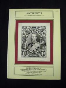 SOTHEBY'S AUCTION CATALOGUE 1981 COMMONWEALTH OF AUSTRALIA 'JAMES B WILLIAMSON'