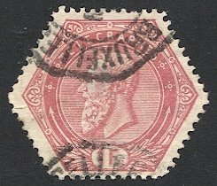 BELGIUM  1899 Hiscocks #16 1fr Used Telegraph stamp VF