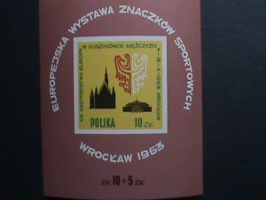 POLAND-1963 -13TH EUROPEAN BASKETBALL CHAMPIONSHIP IMPERF MNH S/S-VERY FINE