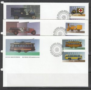 Canada Scott 1527a-f FDC - Public Service Vehicles