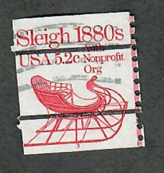 US #1900a Sleigh Used PNC Single plate #3