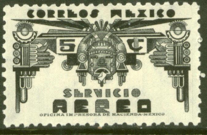 MEXICO C65, 5c ALLEGORY 1934 DEFINITIVE. MINT, NH.