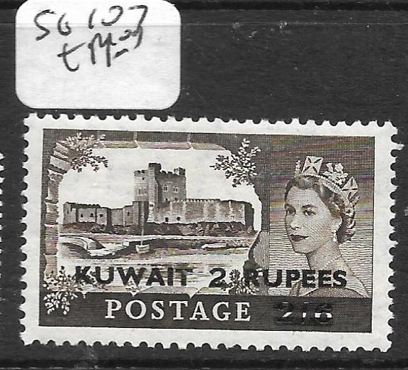 KUWAIT  (P2005B)   ON GREAT BRITAIN  QEII  2 R/2/6  SG 107  MOG