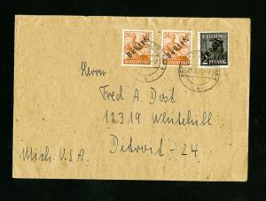 Germany Cover w/ Stamps Allied Occupation w/Berlin Ovpts