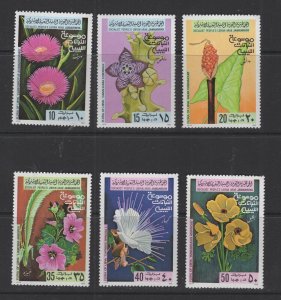 Libya #779-84  (1979 Flowers set) VFMNH CV $2.70