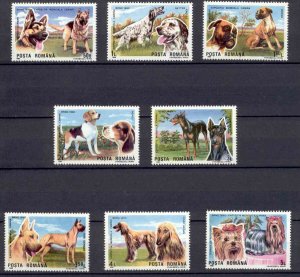 Romania - 1990 - Mi. 4603-10 (Dogs) - MNH - Y001