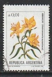 1985 Argentina - Sc 1516 - used VF - 1 single - Flowers