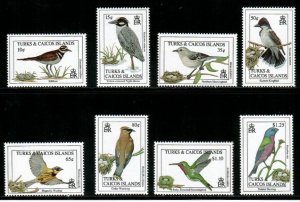 Turks & Caicos 1993 - Birds - Set of 8 Stamps - Scott #1045-52 - MNH