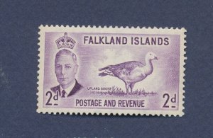 FALKLAND ISLANDS - Scott 109, SG 174 - unused hinged - KGV - goose bird -