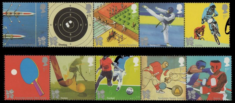 GB, (QE376), 2010, Sg3097-Sg3106, Olympic and Paralympic Games. MNH