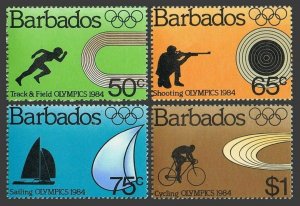 Barbados 623-626,626a,MNH.Michel 600-603,Bl.17. Olympics Los Angeles-1984.