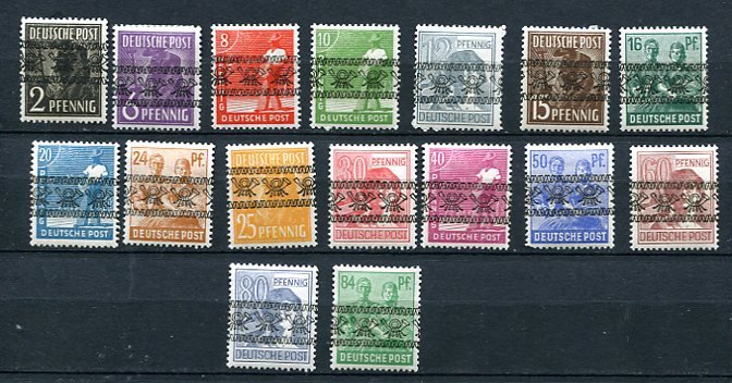 Germany 1948 Amer British Occ Mi 36-51 Overprint MH 8334