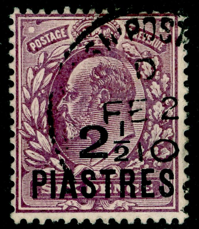 BRITISH LEVANT SG24, 2½pi on 6d dull purple, FINE USED, CDS.