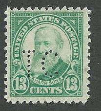 United States  Scott 622  MNH  Perfin