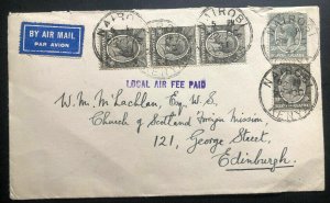 1931 Nairobi Kenya First NorthBound Flight Cover FFC To Edinburgh Scotland